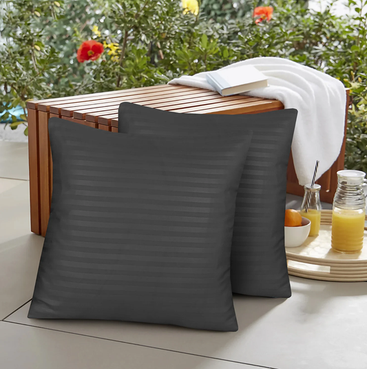 Satin Cushion Covers - Grey