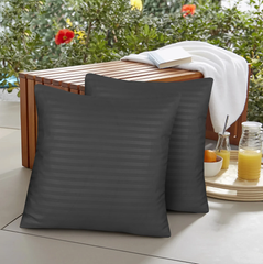 Satin Cushion Covers - Grey