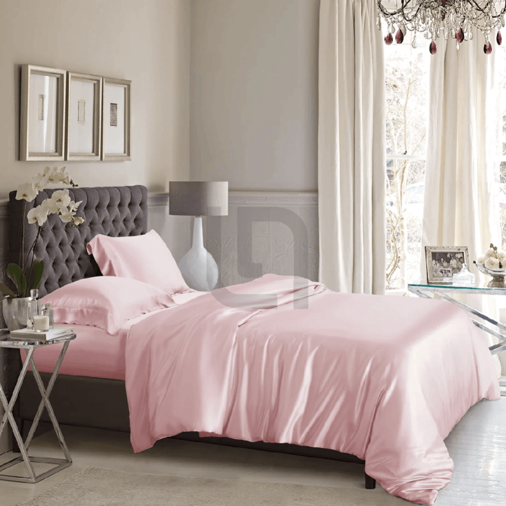 Silk Duvet Cover Set Lite Pink