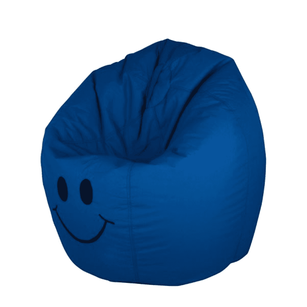 Smiley Face Bean Bag - Blue - 1