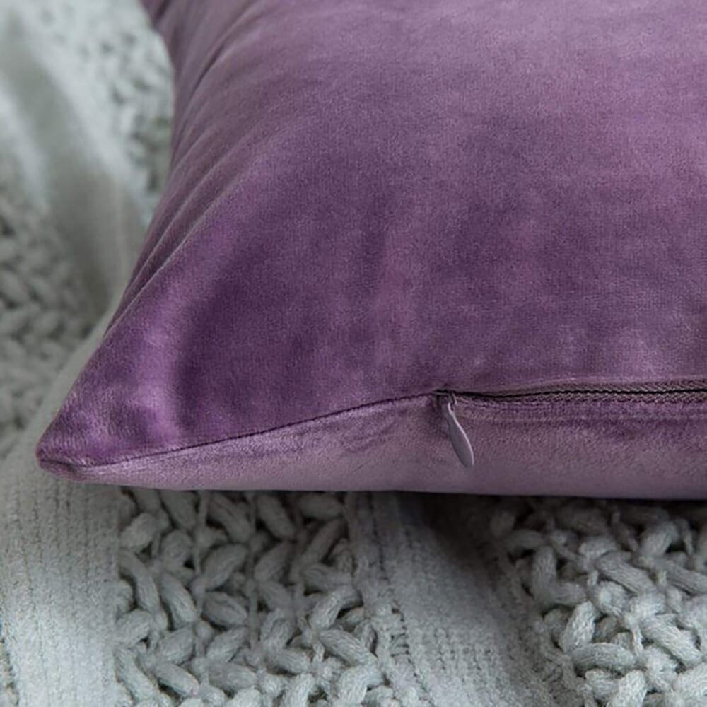 Velvet Cushion Covers for Sofa - Purple-1