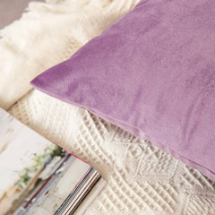 Velvet Cushion Covers for Sofa - Purple-2