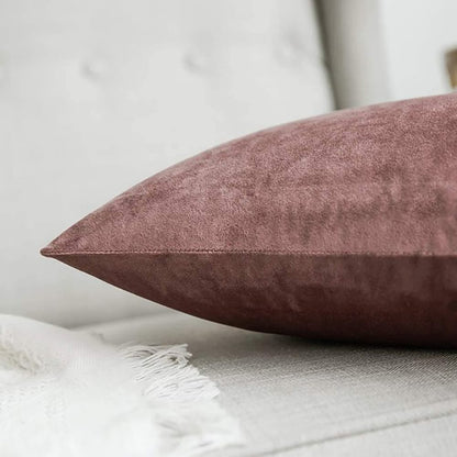 Velvet Cushion Covers for Sofa - Rose Gold-1