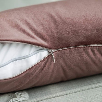 Velvet Cushion Covers for Sofa - Rose Gold-2