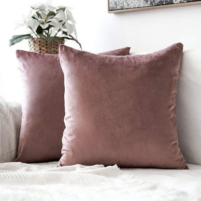 Velvet Cushion Covers for Sofa - Rose Gold