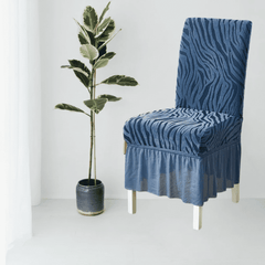 Zebra Chair Cover - Blue