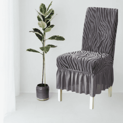 Zebra Chair Cover - Grey