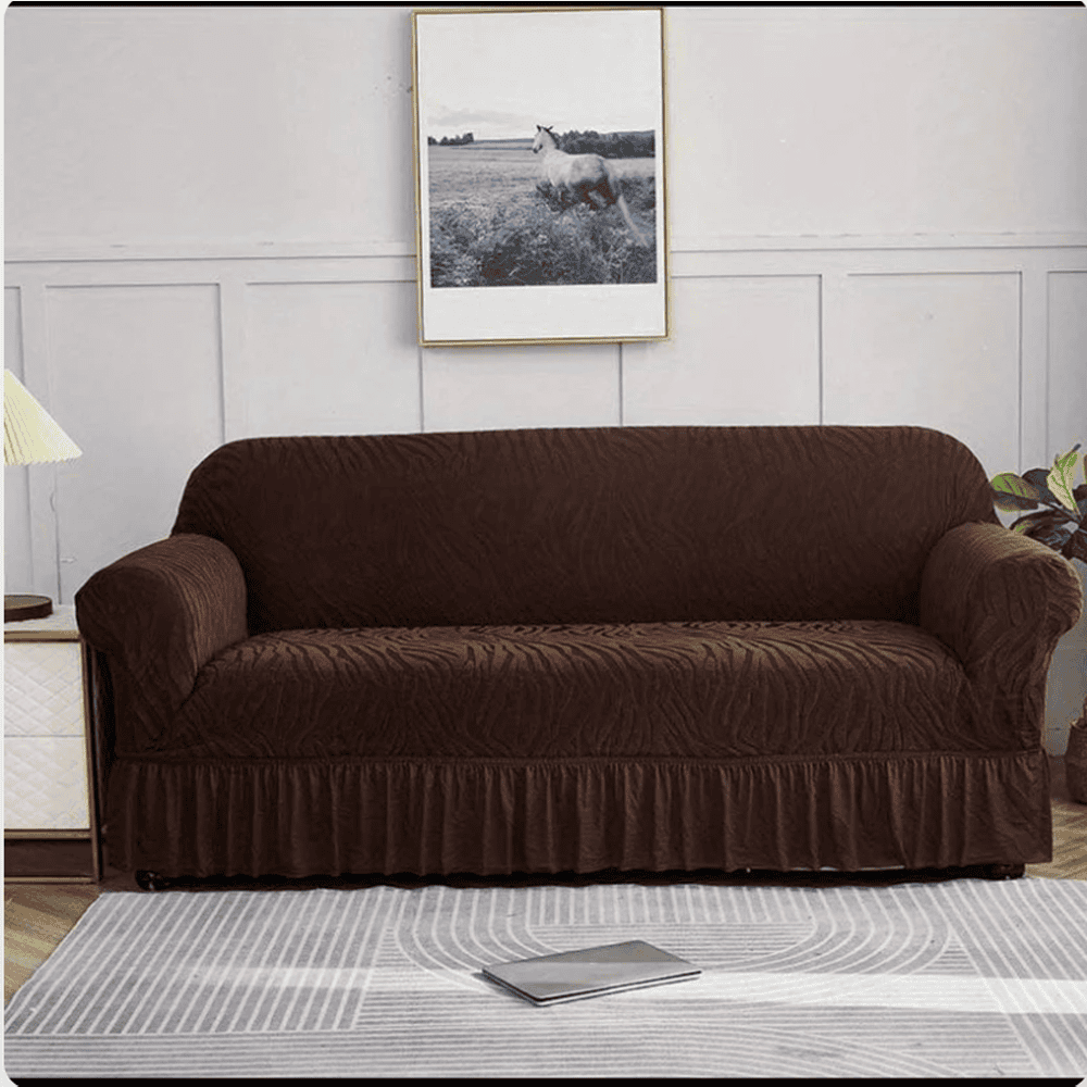 Zebra Sofa Cover - Brown