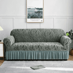 Zebra Sofa Cover - Coral Green